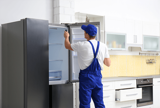 Dubai refrigerator light and switch repair - SRB Dubai fixing interior lighting issues in a Siemens fridge